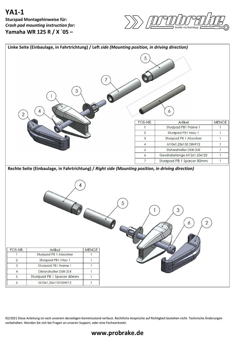 probrake YA1-1 Mounting instruction probrake YA1-1 Mounting instruction