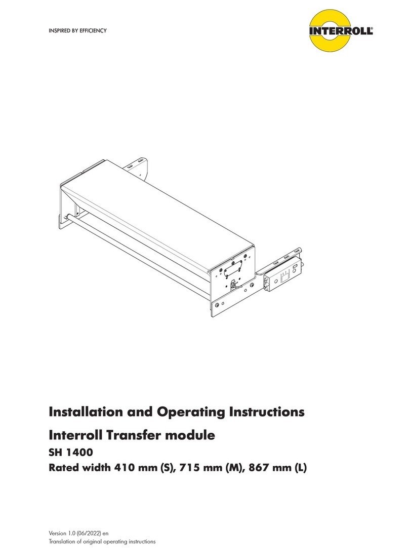 Interroll SH 1400 Installation and operating instructions