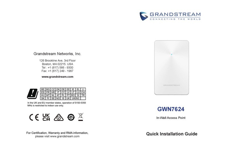 Grandstream Networks GWN7624 Quick installation guide Grandstream Networks GWN7624 Quick installation guide