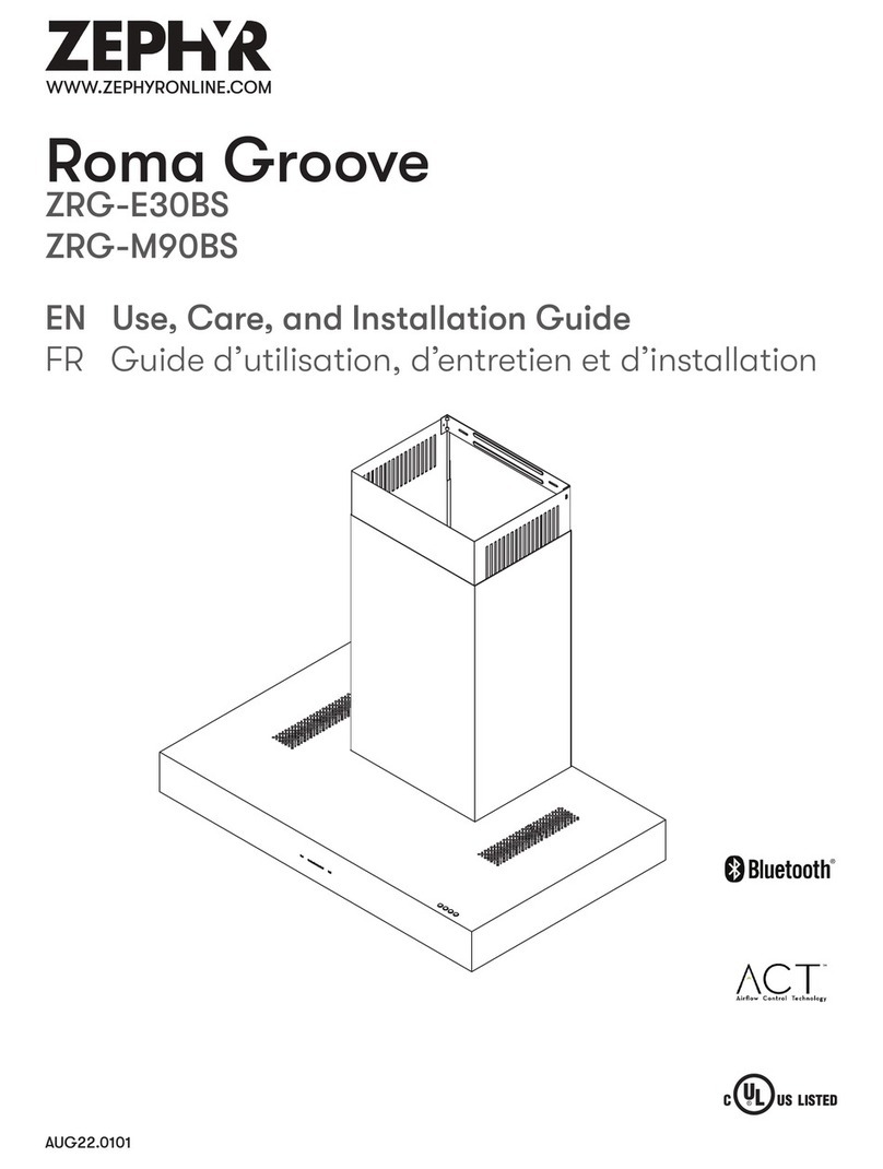 Zephyr Roma Groove ZRG-E30BS Installation guide