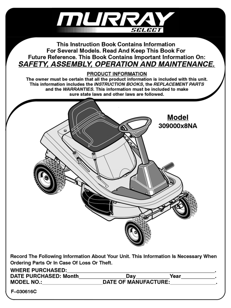 Murray SELECT 309000x8NA User manual Murray SELECT 309000x8NA User manual