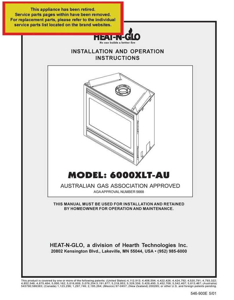 Hearth Technologies HEAT-N-GLO 6000XLT-AU Owner's manual