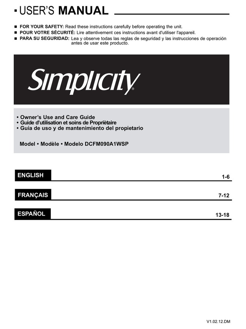 Danby Simplicity DCFM090A1WSP User manual