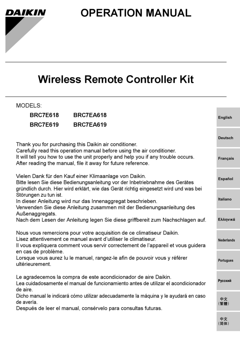 Daikin BRC7EA618 User manual