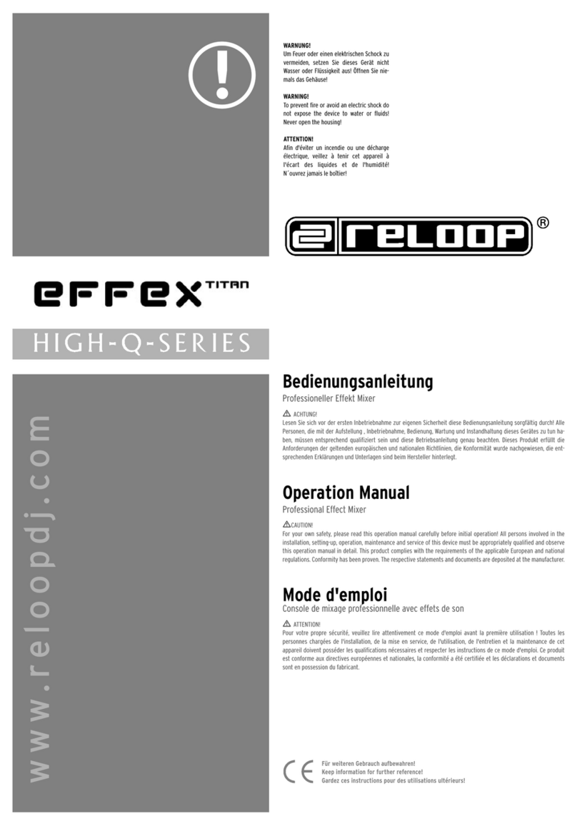 Reloop EFFEX TITAN HIGH-Q Series User manual