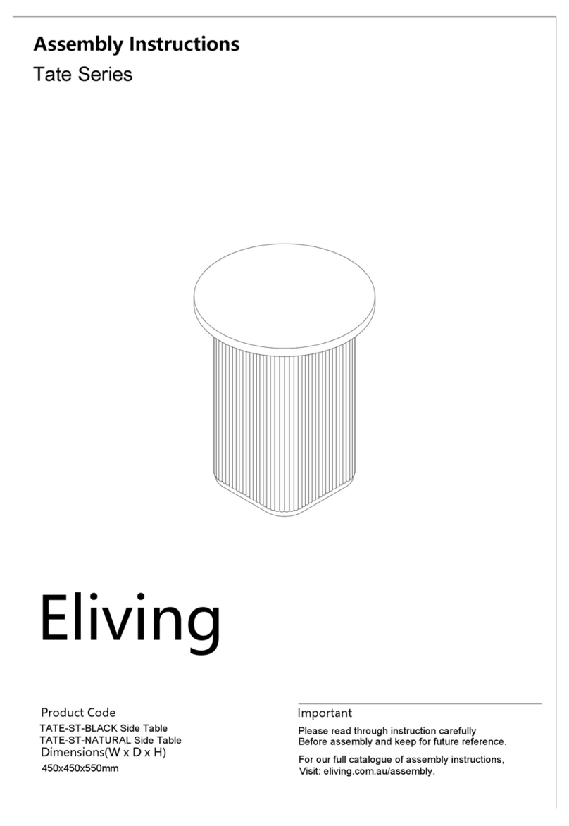 eliving FURNITURE Tate Series Assembly instructions