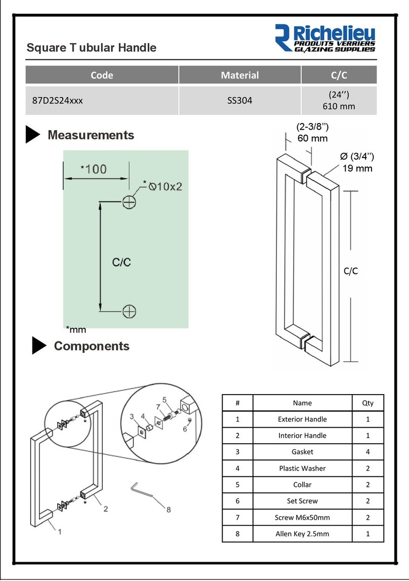Richelieu 87D2S24 Series installation instructions