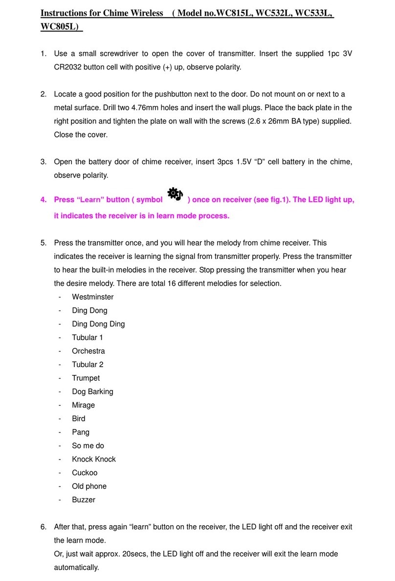 smart home WC815L instructions