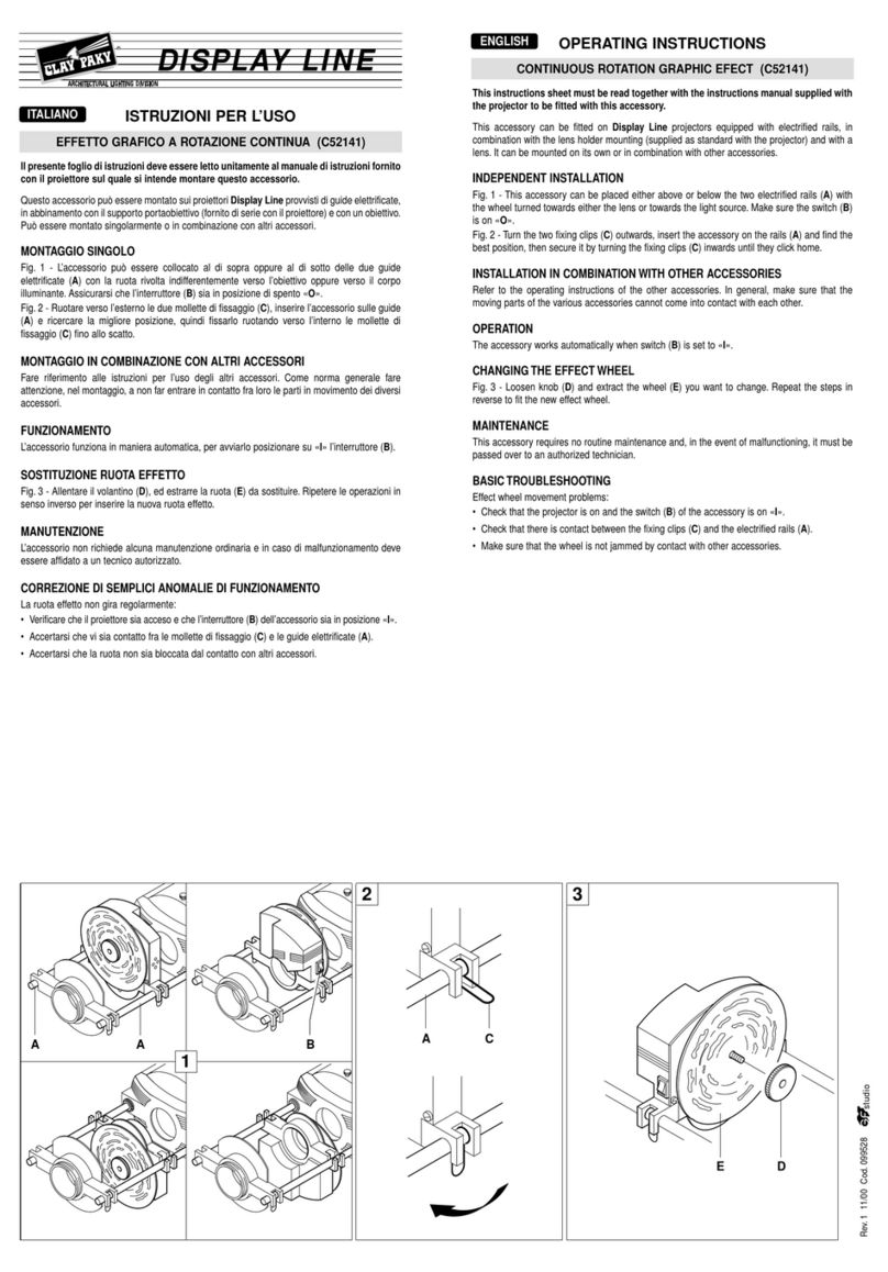 Claypaky DISPLAY LINE User manual