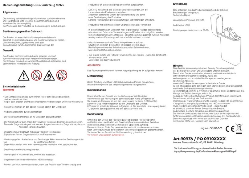 Macma 90976 User manual