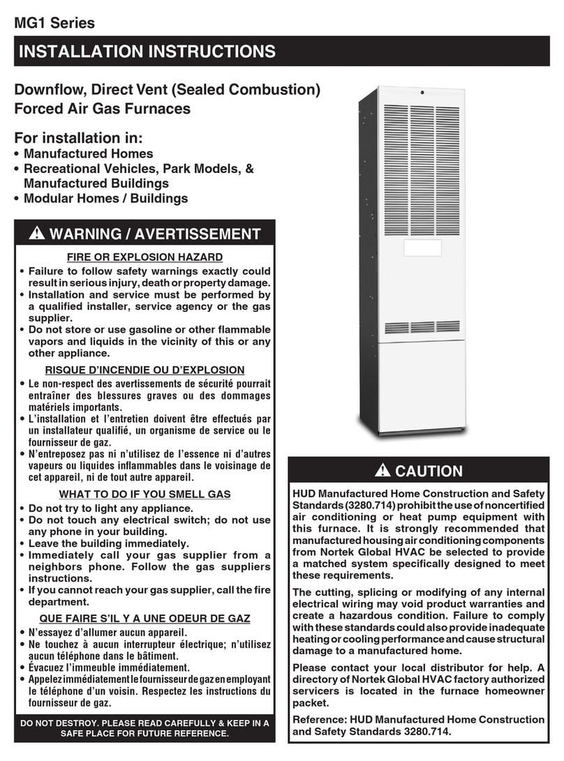 Nortek MG1 Series installation instructions