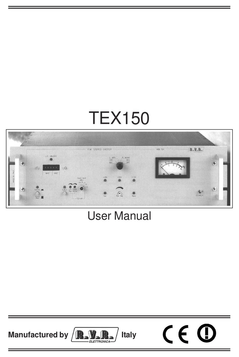 R.V.R. Elettronica TEX150 User manual