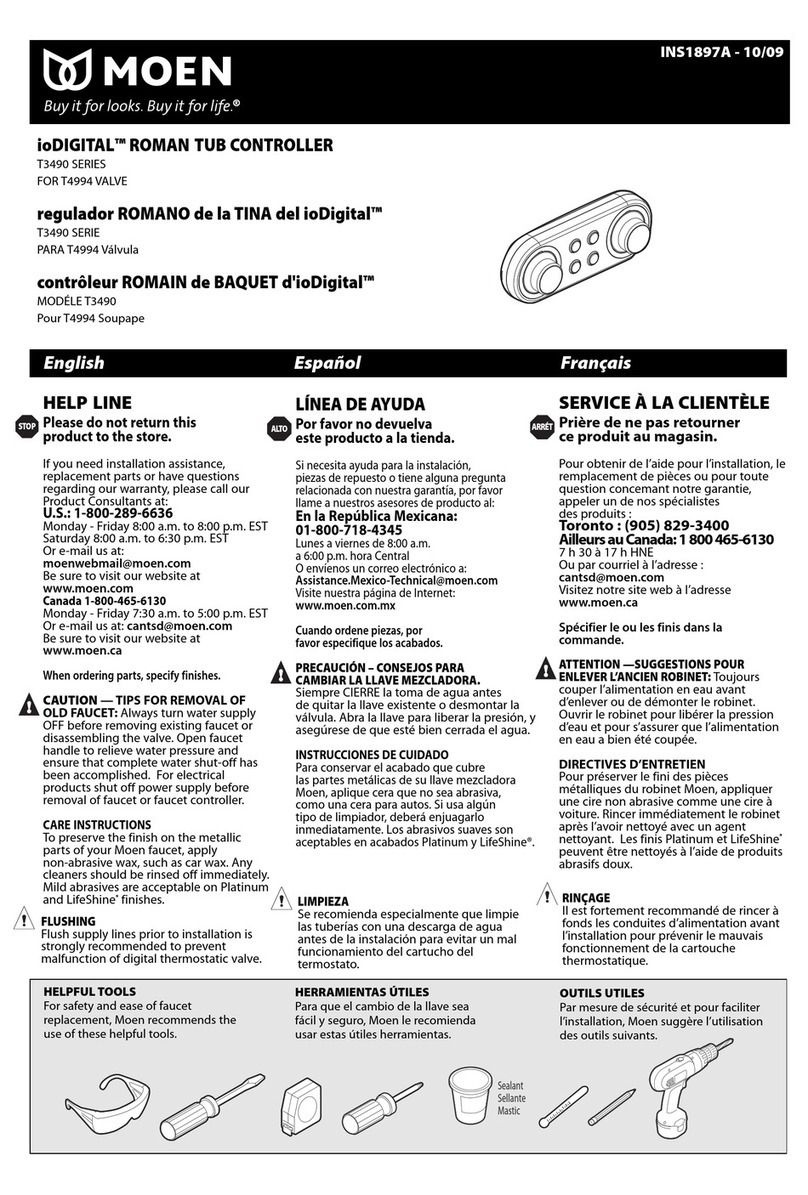 Moen ioDIGITAL T3490 Series manual
