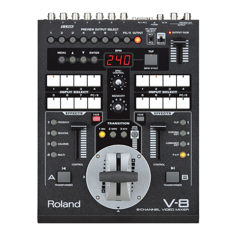 Roland Edirol V-8 Operating and maintenance manual Roland Edirol V-8 Operating and maintenance manual