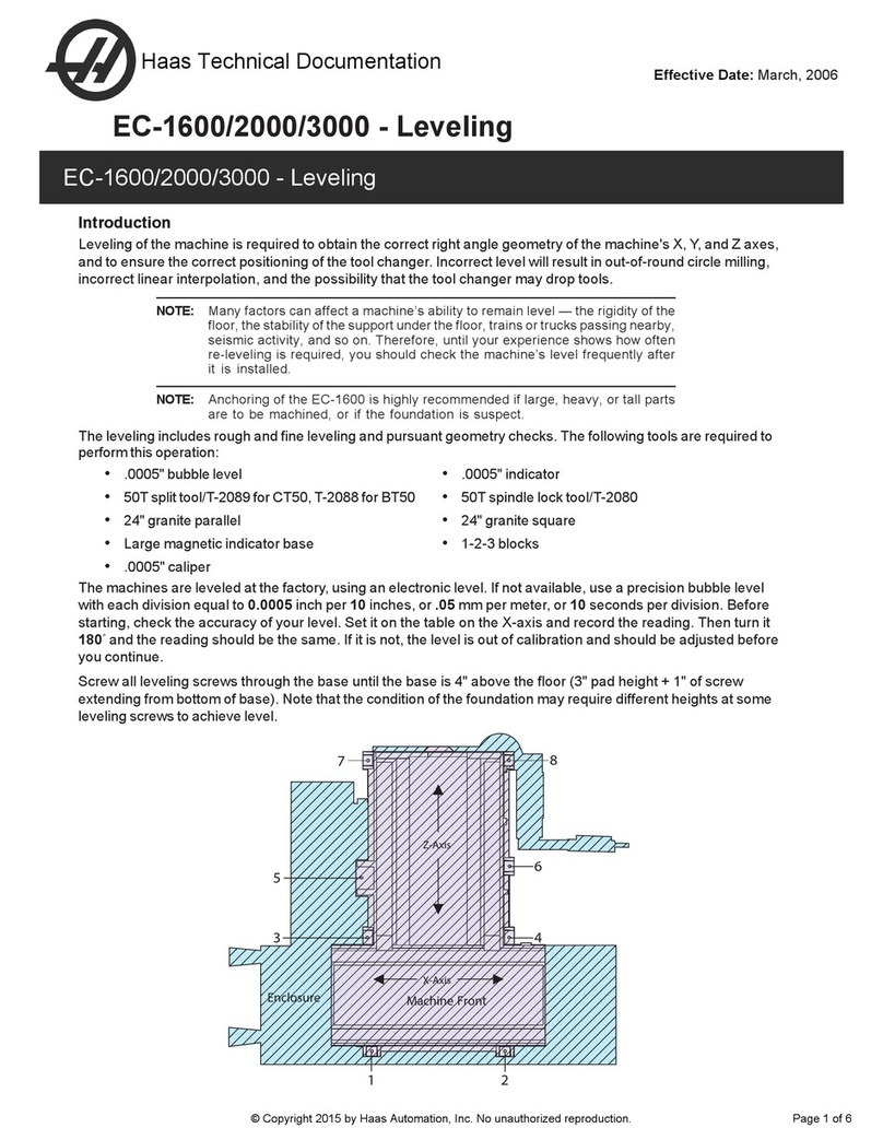 Haas EC-1600 Technical documentation