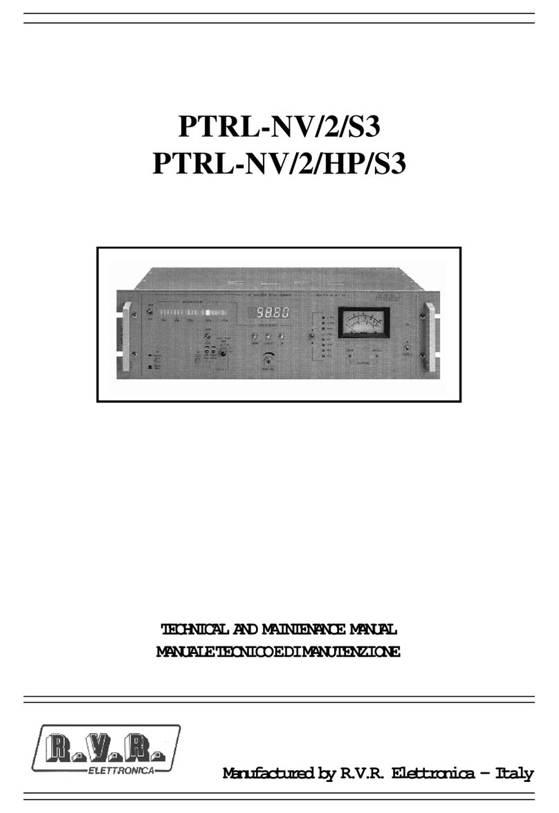 R.V.R. Elettronica PTRL-NV/2/S3 Technical manual