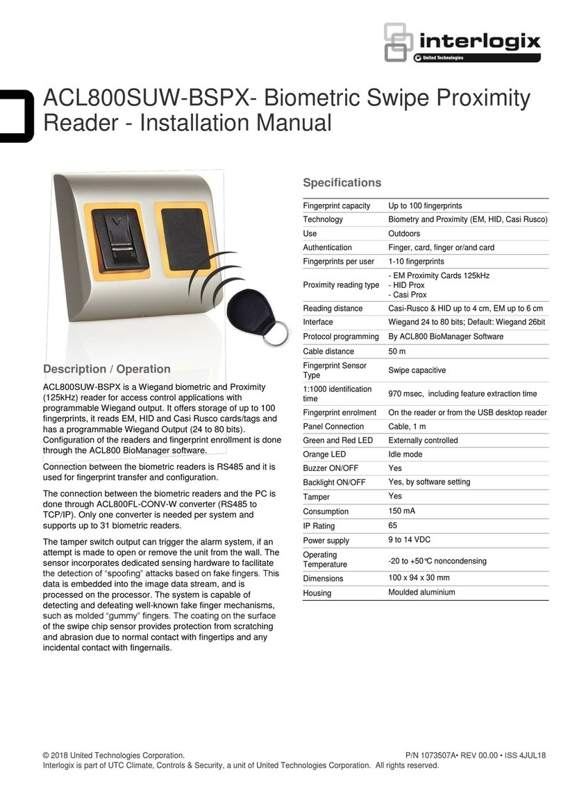 Interlogix ACL800SUW-BSPX User manual