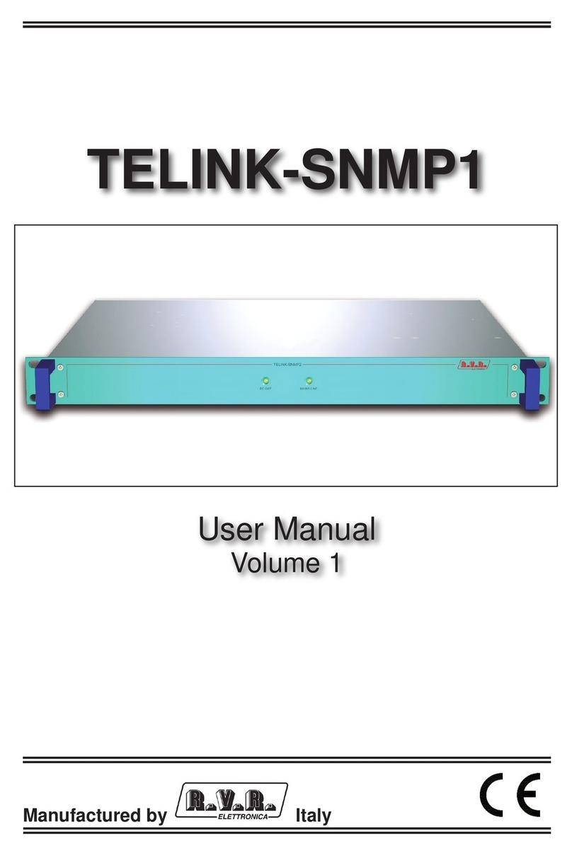 R.V.R. Elettronica TELINK-SNMP1 User manual R.V.R. Elettronica TELINK-SNMP1 User manual