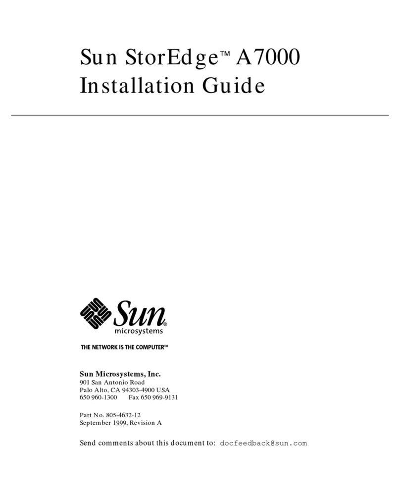 Sun Microsystems Storedge A7000 installation guide