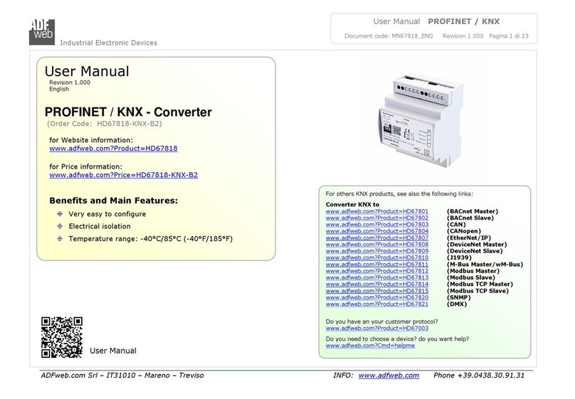 ADF Web PROFINET / KNX user manual