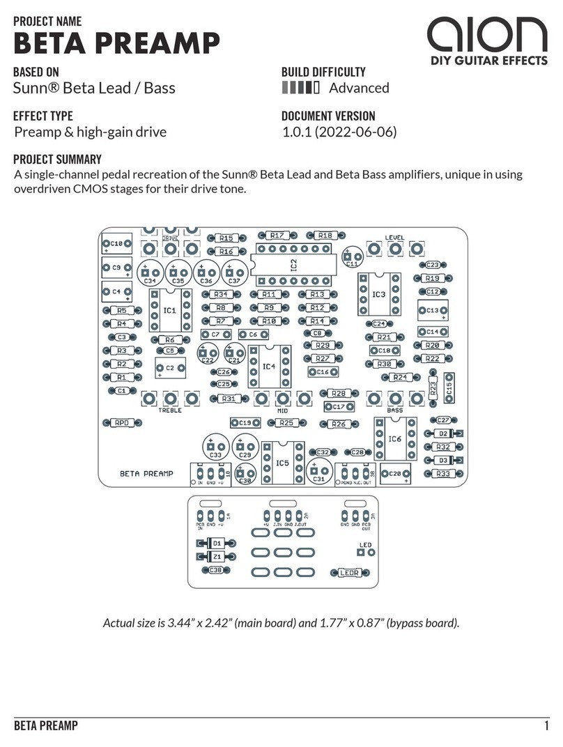 aion BETA PREAMP User manual