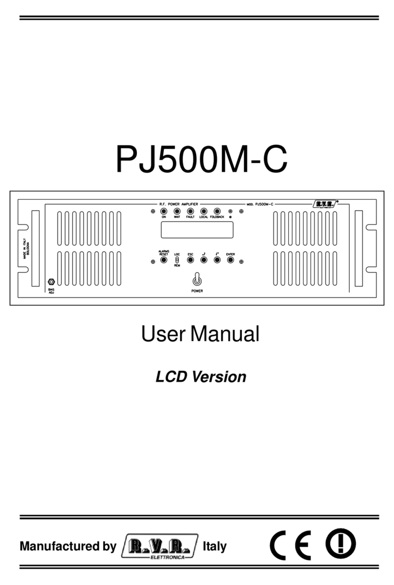 R.V.R. Elettronica PJ500M-C User manual