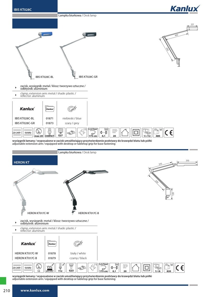 Kanlux IBIS KT028C-BL manual