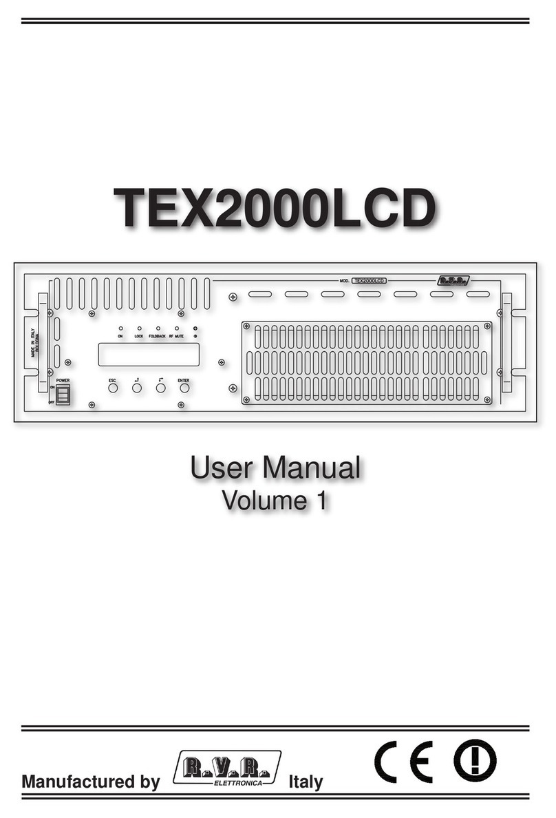 R.V.R. Elettronica TEX2000LCD User manual