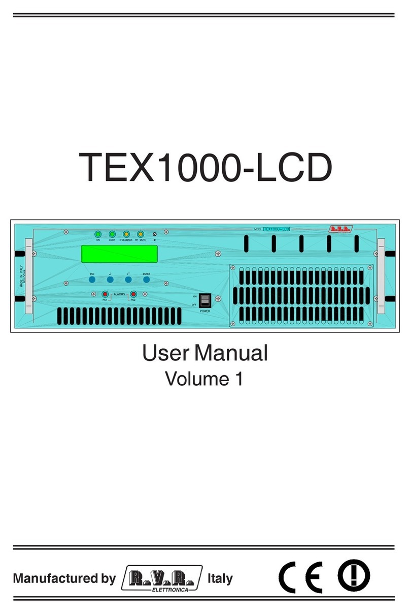 R.V.R. Elettronica TEX1000-LCD User manual