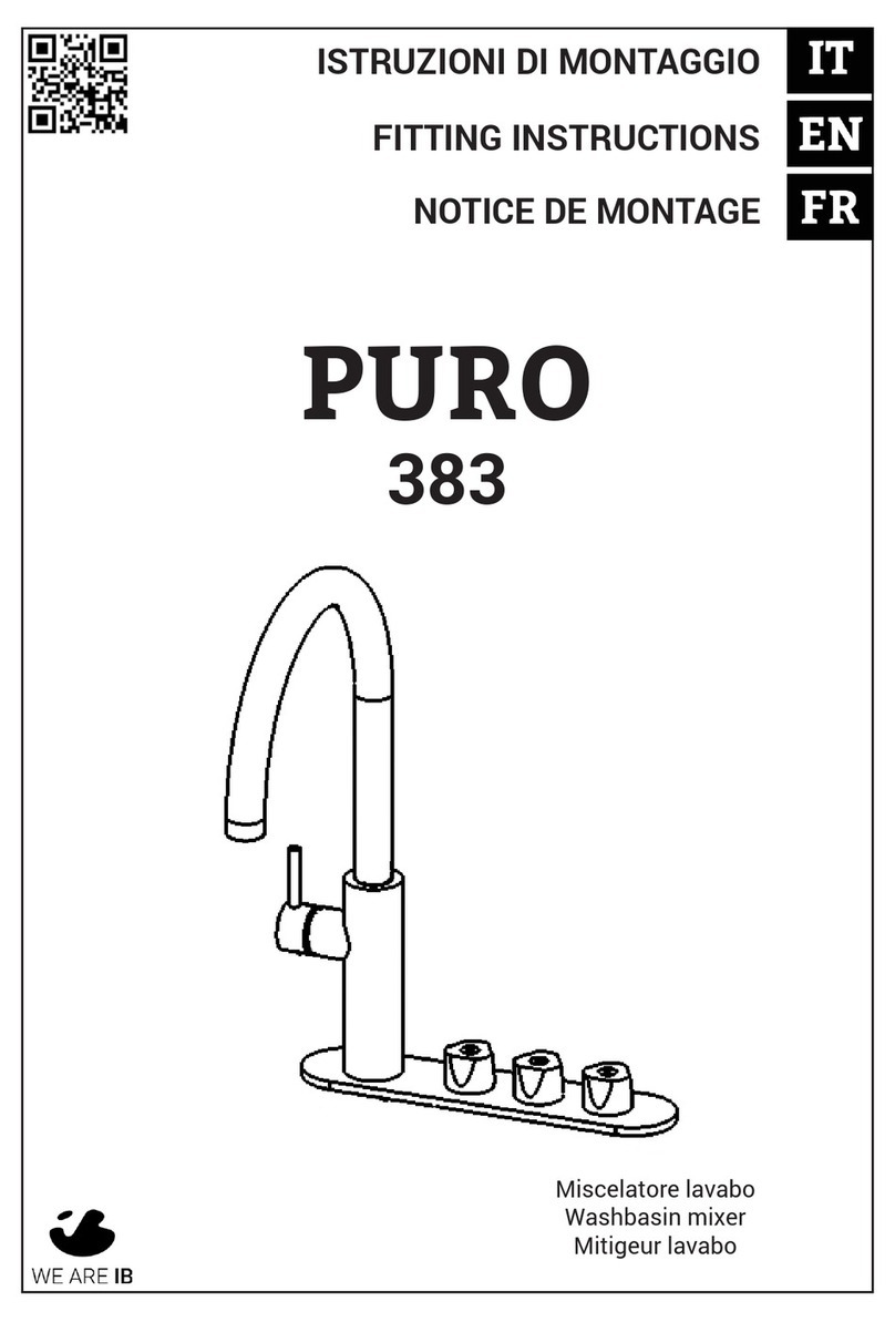 IB RUBINETTERIE PURO 383 Fitting instructions IB RUBINETTERIE PURO 383 Fitting instructions