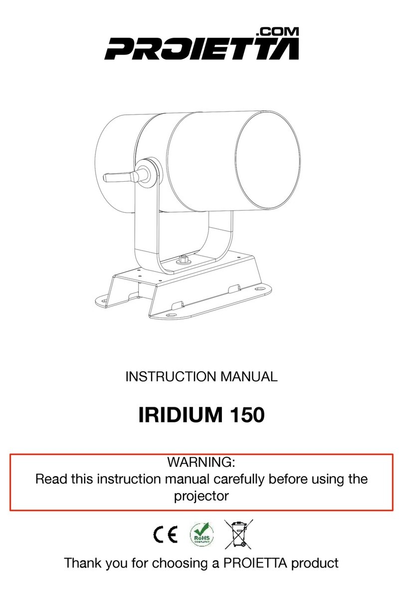 PROIETTA IRIDIUM 150 instruction manual