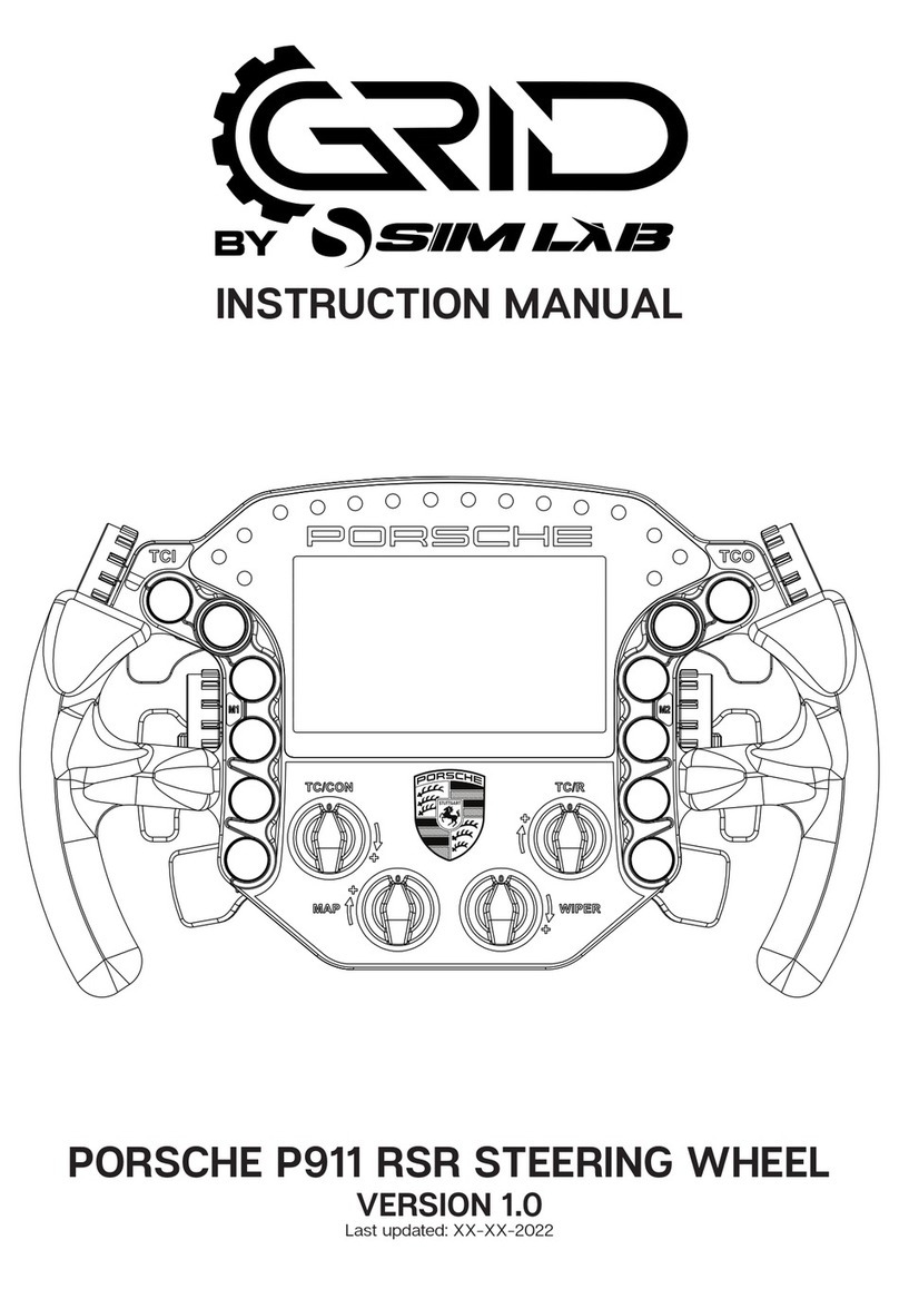 Sim-Lab PORSCHE P911 RSR STEERING WHEEL instruction manual