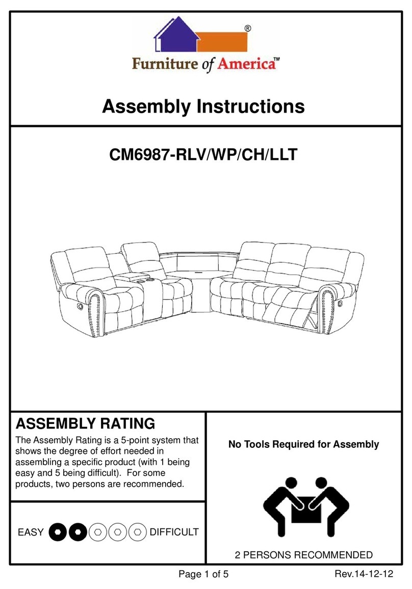 Furniture of America CM6987-RLV User manual