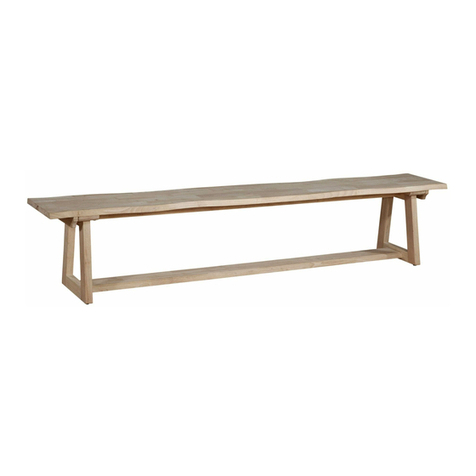 Unfinished Furniture of Wilmington LIVE EDGE BE-9014TA Assembly instructions