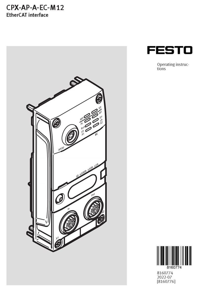Festo EtherCAT CPX-AP-A-EC-M12 operating instructions