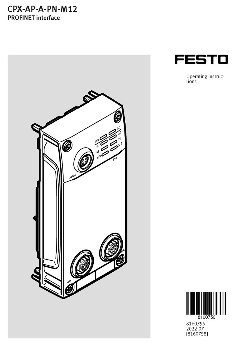 Festo PROFINET CPX-AP-A-PN-M12 operating instructions