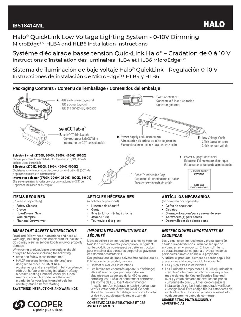 Cooper QuickLink MicroEdge HLB4 installation instructions
