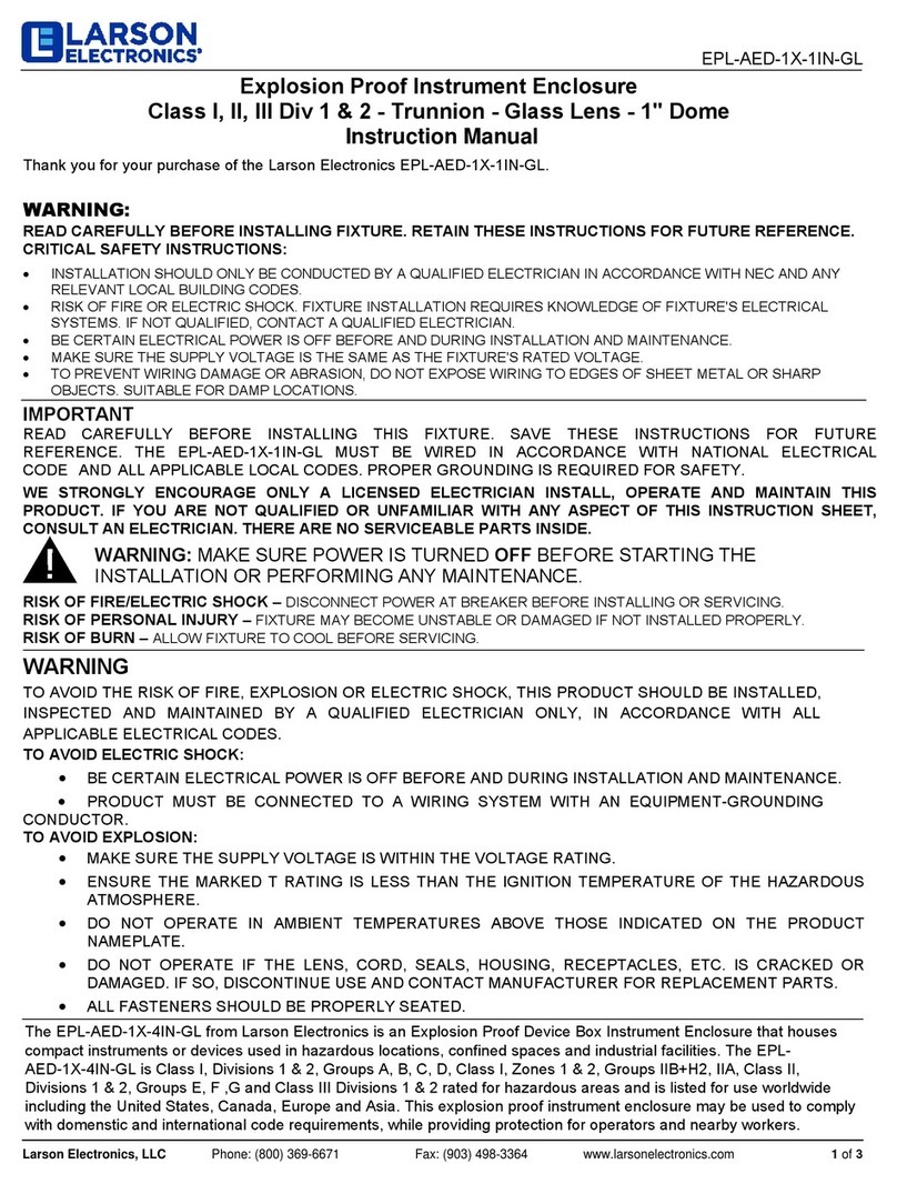 Larson Electronics EPL-AED-1X-1IN-GL instruction manual