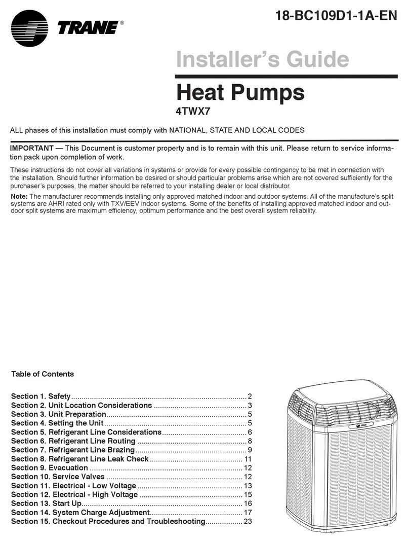 Trane 4TWX7 Series Assembly instructions