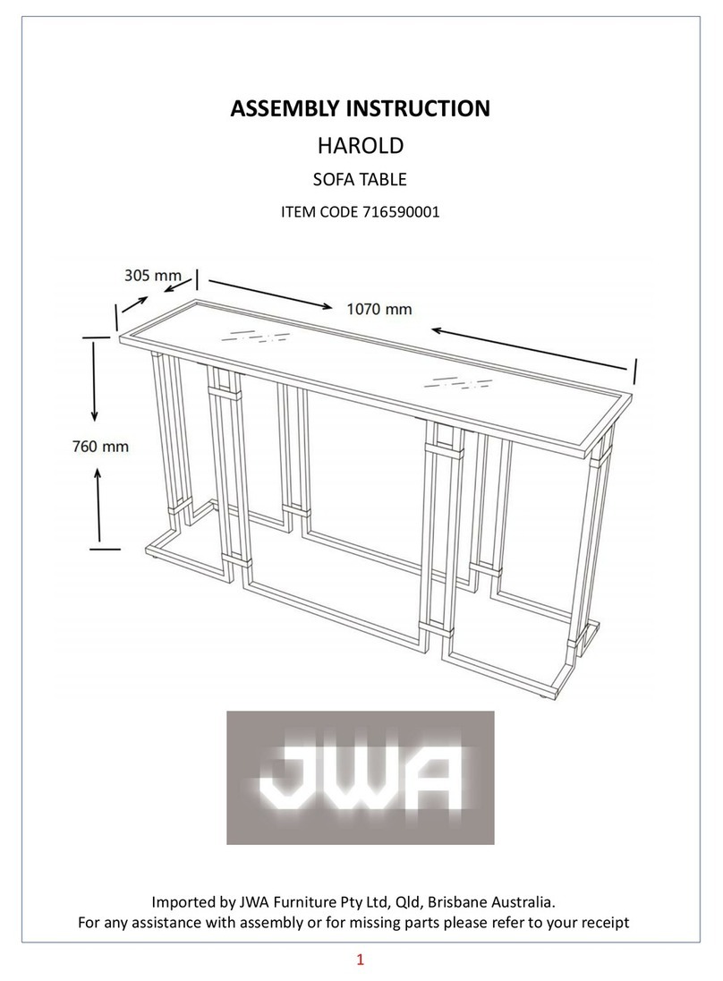 JWA HAROLD 716590001 Assembly instruction
