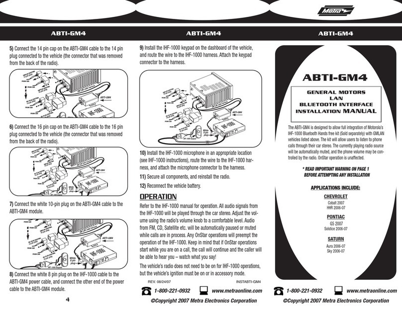 Metra Electronics ABTI-GM4 User manual