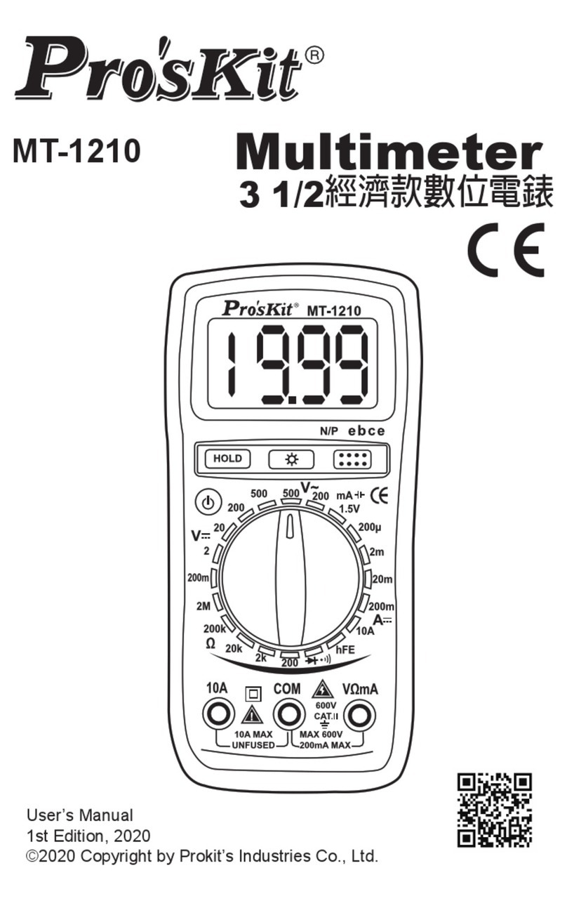 Pro's Kit MT-1210 User manual