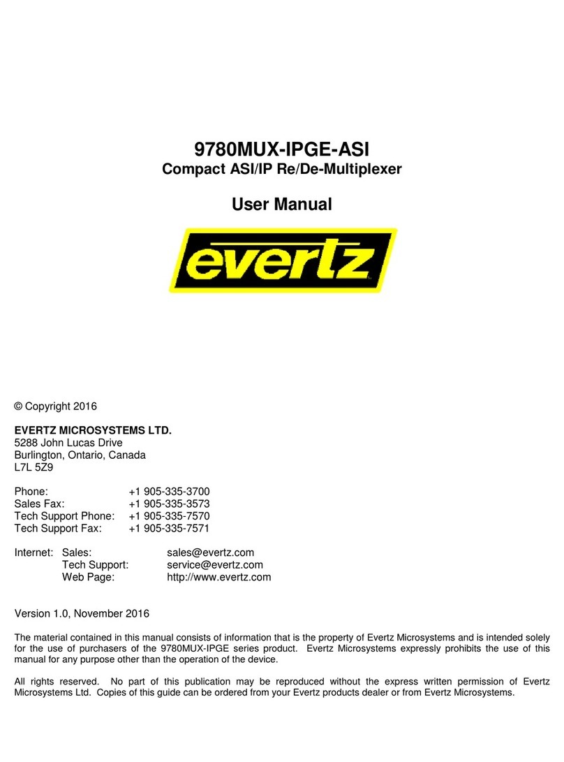 evertz 9780MUX-IPGE-ASI User manual