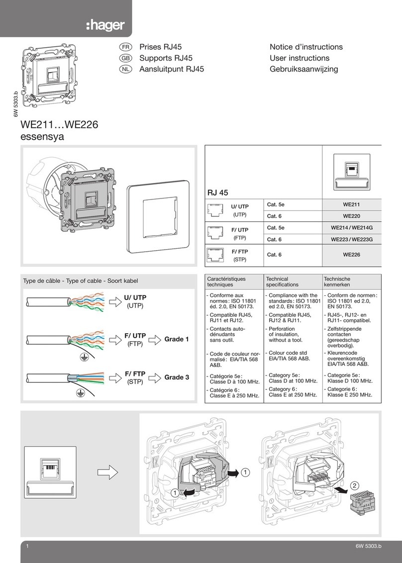 hager WE211 User manual