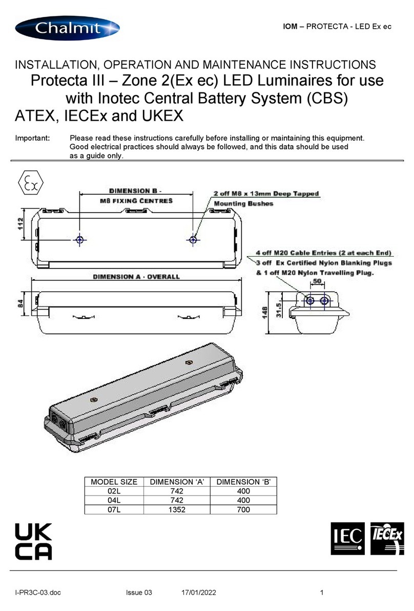 Chalmit Protecta III 02L Installation, operation and maintenance instructions
