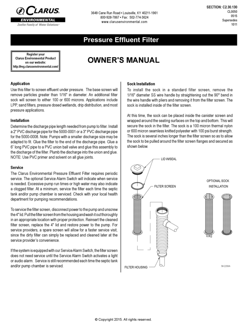 Clarus 5000-0006 User manual