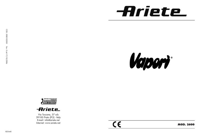 ARIETE Vapori 2600 Instructions for use