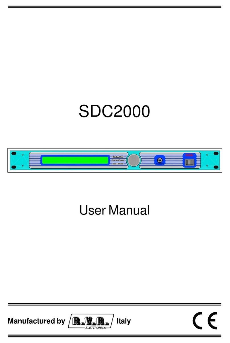 R.V.R. Elettronica SDC2000 User manual R.V.R. Elettronica SDC2000 User manual
