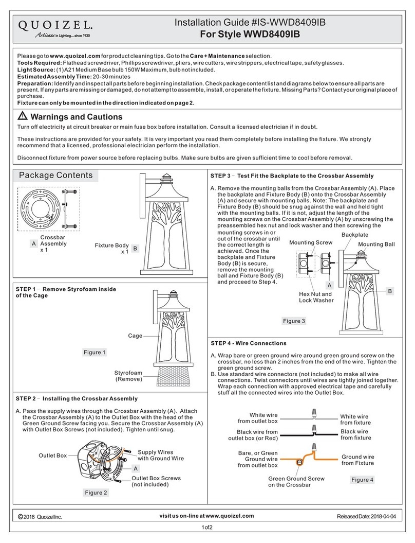 Quoizel WWD8409IB User manual