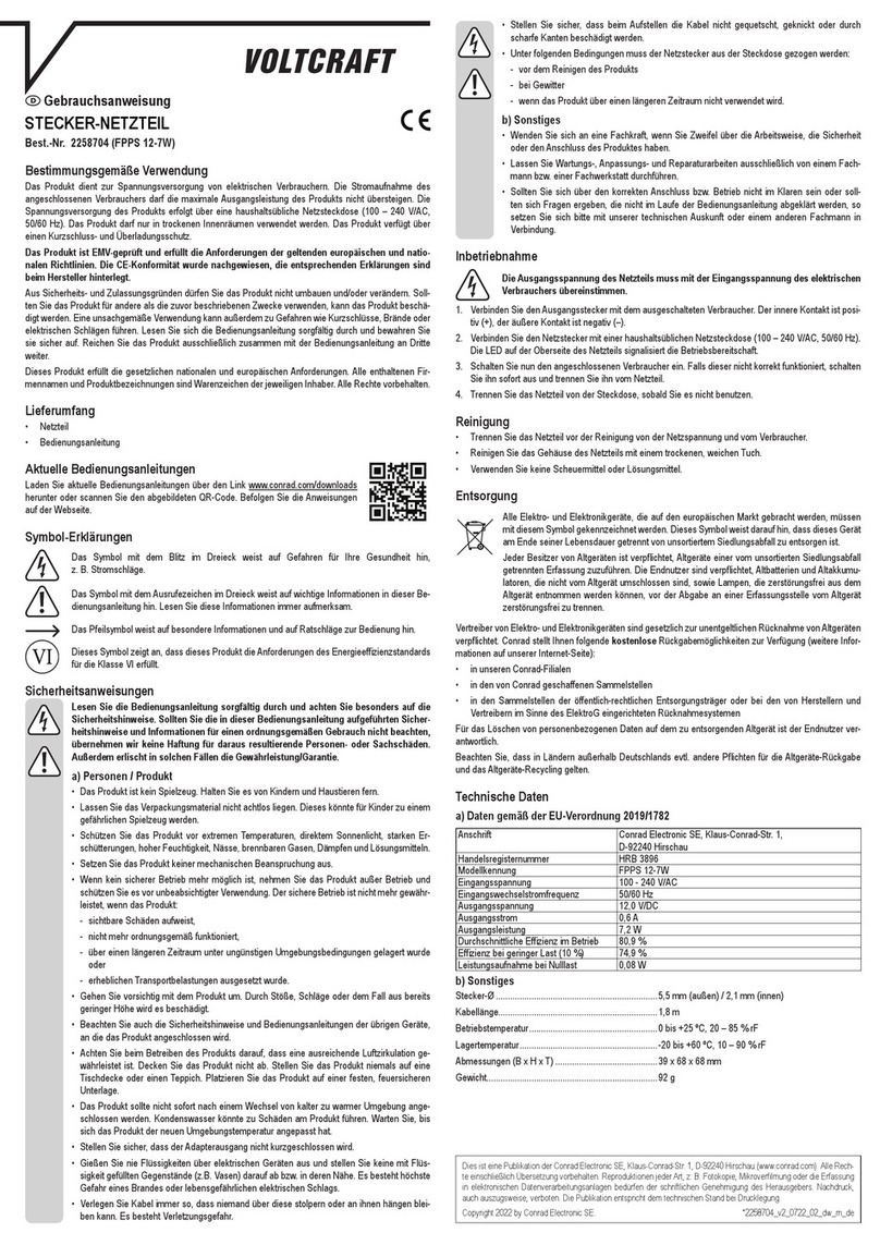 VOLTCRAFT 2258704 User manual
